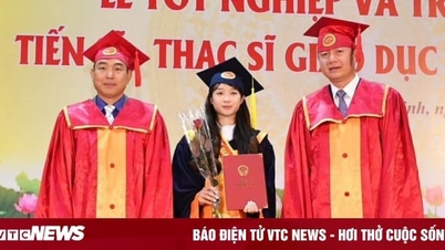 Duong Thuy Vi បានទទួលសញ្ញាប័ត្រអនុបណ្ឌិត។
