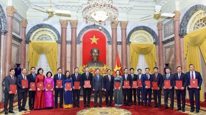 President Vo Van Thuong presents decisions to Heads of Vietnamese representative agencies abroad for the 2024 term.