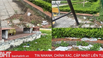 Đừng để tiểu công viên ở TP Hà Tĩnh thành nơi xả rác