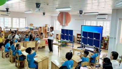 Phòng học giả định lớp 1 trong trường mầm non