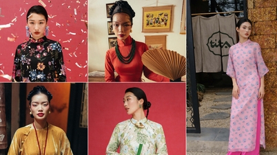 អ្នករចនាបើកដំណើរការ Ao Dai សម្រាប់ Tet At Ty