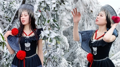Young people travel hundreds of kilometers, wearing 5 layers of clothes to hunt for ice and snow in Mau Son