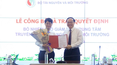 Trao quyết định bổ nhiệm Phó Giám đốc Trung tâm Truyền thông Tài nguyên và Môi trường