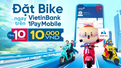 Di chuyển bằng xe máy tiện lợi ngay trên VietinBank iPay Mobile, tặng ngay 10 chuyến 10.000 VND