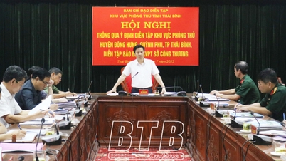 Thông qua ý định diễn tập khu vực phòng thủ các huyện, thành phố và Sở Công Thương năm 2023