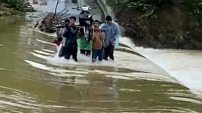 2 villages isolated, village chief wades through raging floodwaters to seek help
