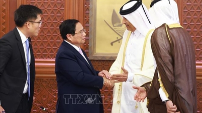 Prime Minister Pham Minh Chinh meets with Speaker of the Qatari Parliament