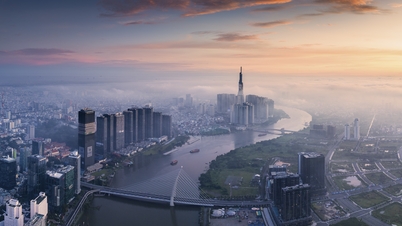 Ho-Chi-Minh-Stadt erstrahlt von oben