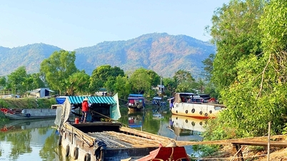 ផ្សារ​ភូមិ​ចម្លែក​ក្នុង​ខេត្ត An Giang មាន​ទូក និង​ចត​មាន​ភាព​អ៊ូអរ​ពេញ​មួយ​ឆ្នាំ ហើយ​លក់​តែ​ឫស្សី​ត្រង់។
