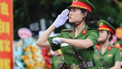 Học viên ĐH Cảnh sát nhân dân biểu diễn võ thuật trong lễ khai giảng