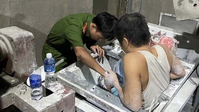 Giải cứu công nhân bị kẹt trong máy trộn xi măng