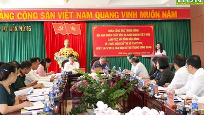 គណៈប្រតិភូមជ្ឈិមនៃសមាគមជនរងគ្រោះដោយជាតិគីមីពុលពណ៌ទឹកក្រូច ធ្វើការនៅ Dak Nong