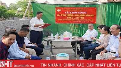 ចាប់ផ្តើមសាងសង់ផ្ទះសប្បុរសធម៌ជូនគ្រួសារក្រីក្រនៅខេត្ត Nghi Xuan