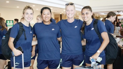 U20 Australien kommt in Phu Tho an, um an der 2. Qualifikationsrunde der AFC U20-Frauenmeisterschaft 2024 teilzunehmen