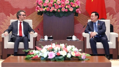 Chủ tịch Quốc hội Vương Đình Huệ tiếp Đại sứ, Trưởng Phái đoàn EU và Đại sứ Thụy Sỹ tại Việt Nam