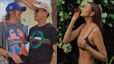 Thanh Hằng diện bikini bốc lửa nghỉ dưỡng cùng chồng nhạc trưởng