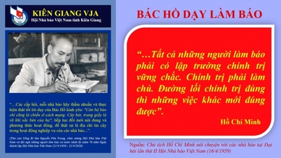 អនុវត្តគំរូ "អ្នកកាសែតនៅ Kien Giang ឆ្លាក់ពាក្យរបស់ពូហូ"