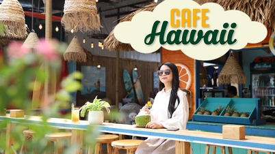 ស្វែងយល់ពីហាងកាហ្វេរចនាប័ទ្មឆ្នេរហាវ៉ៃនៅចំកណ្តាលទីក្រុងហាណូយ