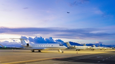 ស៊េរីយន្តហោះទំនើប Gulfstream បានចុះចតនៅព្រលានយន្តហោះ Da Nang