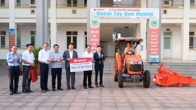 Orion Vina បរិច្ចាគម៉ាស៊ីនកសិកម្មជួយកសិករនៅស្រុក Gia Lam