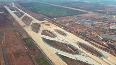 Long Thanh Airport: Lotus shape gradually appears, runway nears finish line