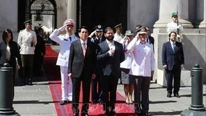 Lễ đón Chủ tịch nước Lương Cường thăm chính thức Cộng hòa Chile