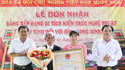 Đình Long Bình đón nhận bằng xếp hạng di tích cấp tỉnh