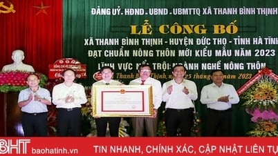 Thanh Bình Thịnh đón bằng công nhận xã NTM kiểu mẫu