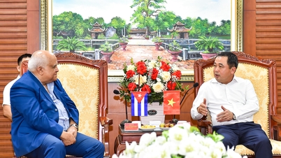 លេខាបក្សខេត្ត Tran Duc Thang បានទទួលជួបឯកអគ្គរដ្ឋទូតគុយបាប្រចាំនៅវៀតណាម