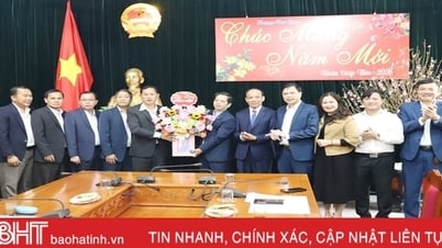 Lãnh đạo huyện Khăm Cợt chúc tết Đảng bộ, Nhân dân Hương Sơn