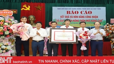 Viet Tien ទទួលបានវិញ្ញាបនបត្រទទួលស្គាល់ជាឃុំជនបទថ្មីជឿនលឿន