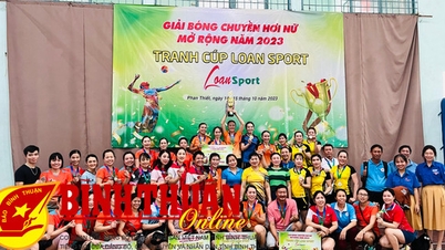 Sôi nổi Giải bóng chuyền hơi nữ mở rộng tranh cúp Loan Sport 2023