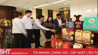 Thị xã Kỳ Anh đưa sản phẩm OCOP lên kệ nhà hàng, khách sạn