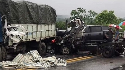 Tai nạn liên hoàn giữa 3 ô tô trên cao tốc Nội Bài