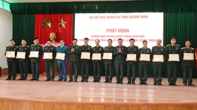 បញ្ជាការដ្ឋានយោធាខេត្ត Quang Ninh បានចាប់ផ្តើមចលនាត្រាប់តាមឆ្នាំ ២០២៥
