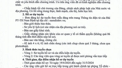 THÔNG BÁO TUYỂN PHÁT THANH VIÊN