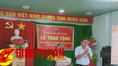 Trao huy hiệu 55 năm tuổi Đảng