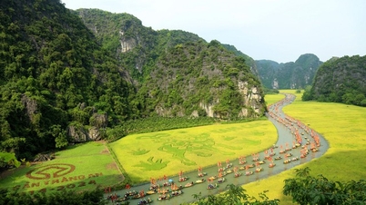 Vạn người tới Ninh Bình ngắm bức tranh "mục đồng thổi sáo" khổng lồ
