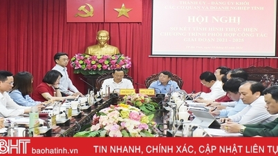 Phát huy hiệu quả phối hợp giữa Thành ủy và Đảng ủy Khối CCQ&DN tỉnh Hà Tĩnh
