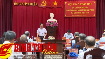 Hội thảo khoa học “Lịch sử Biên niên Đảng bộ tỉnh Bình Thuận, tập II, giai đoạn 1954 – 1975”