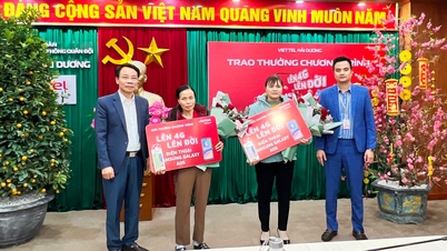3 clientes de Viettel Hai Duong ganaron teléfonos Samsung Galaxy A05
