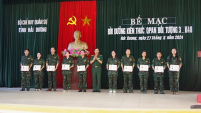 93 học viên ở Hải Dương hoàn thành bồi dưỡng kiến thức quốc phòng và an ninh đối tượng 3