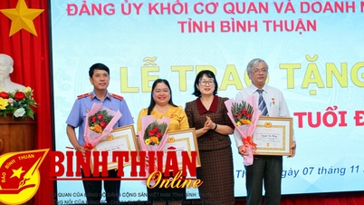 Tổ chức trao tặng Huy hiệu Đảng cho đảng viên cao tuổi Đảng