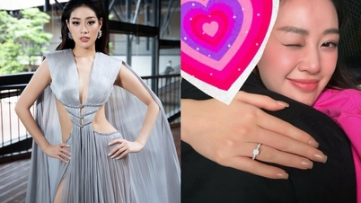 Miss Khanh Van was proposed to, the identity of the other half is full of mystery
