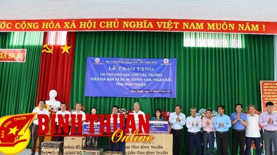 សាជីវកម្ម Power Generation 1 និងក្រុមហ៊ុន DHHD បានបរិច្ចាគមូលនិធិអប់រំនៅស្រុក Ham Thuan Bac ខេត្ត Binh Thuan ។