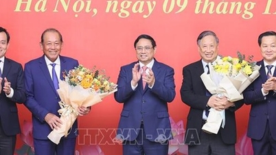 Prime Minister Pham Minh Chinh presents Party badges to former Deputy Prime Ministers