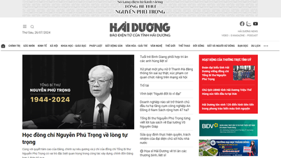 À 13h00 Le 26 juillet, le journal Hai Duong a « rediffusé » en ligne la cérémonie funéraire et d'enterrement du secrétaire général Nguyen Phu Trong.