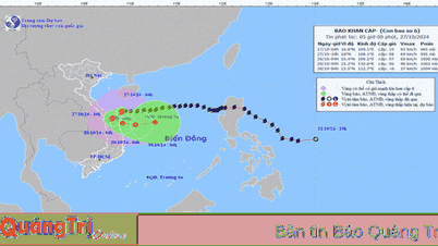 Bão số 6 cách Đà Nẵng khoảng 125 km về phía Đông Đông Bắc
