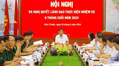 Comrade Nguyen Duc Thanh, member of the Party Central Committee, Secretary of the Provincial Party Committee, Secretary of the Provincial Military Party Committee chaired the conference of the Provincial Military Party Committee to issue a resolution to lead the implementation of tasks for the last 6 months of 2024.