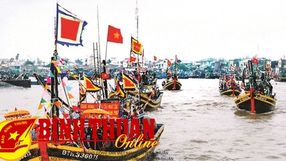 អ្នកនេសាទ Binh Thuan ជាមួយពិធីបុណ្យ Cau Ngu